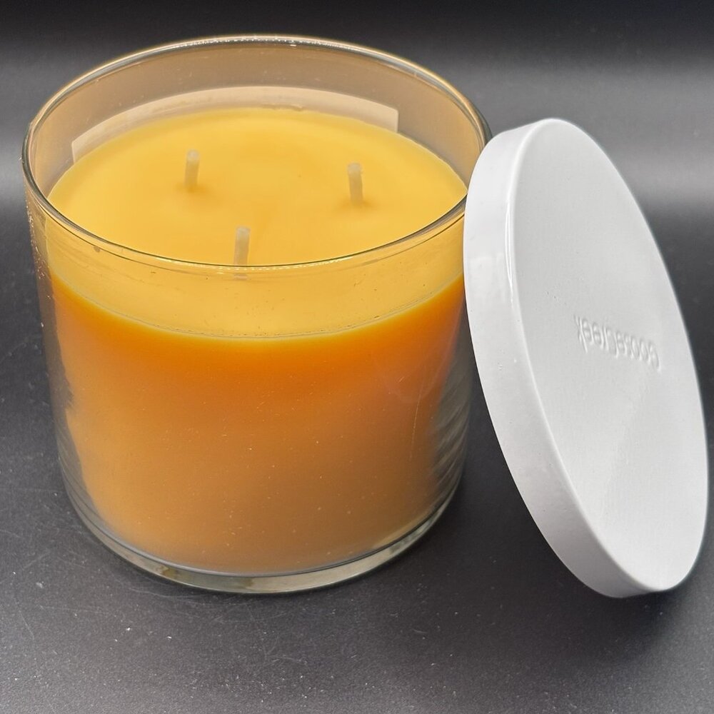 Goose Creek Seaside Mango 3 Wick 14.5 oz Jar Candle Lid Tropical Fruity Beach - Picture 5 of 11